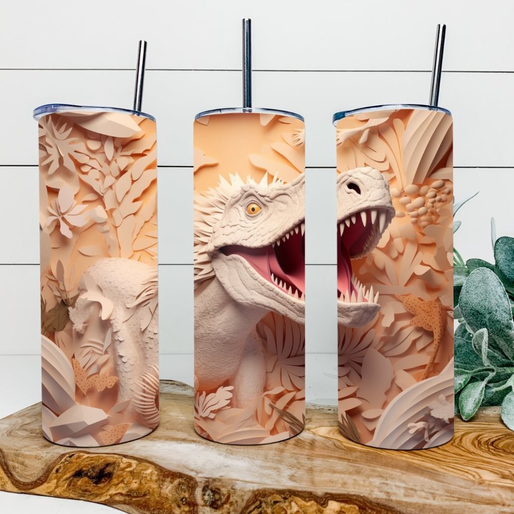 Custom 20oz 3D Dinosaur Tumbler!